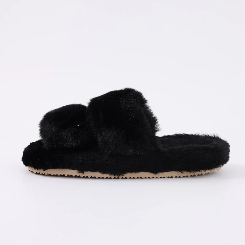 Comwarm Winter-Fuzzy-Hausschuhe für Damen, flacher Boden, lässige Baumwoll-Slides, weiche Sohle, Heim-Slides, pelzige, warme, gemütliche Damen-Hausschuhe – Detail 15