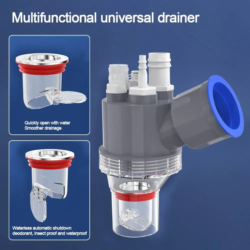 

Anti odor Sink Drain Pipe Adapter neat Multifunctional Kitchen Basin Sewer Branch Sealing Ring Drainage Water Pipe Joint