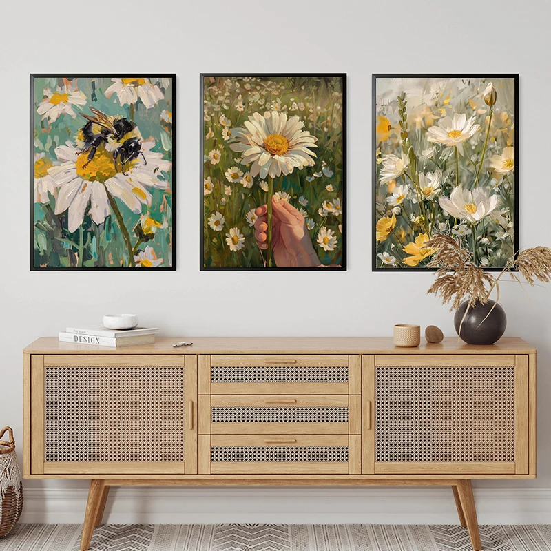 Spring Academy Floral Retro Canvas Art - Botanical Collection Wall Decor