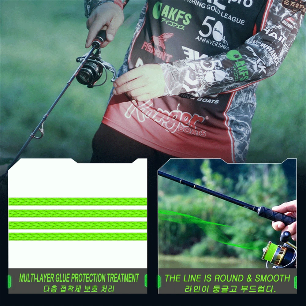 Fishing Line Japan 8 Strands Braided Multifilament PE 500m High Stength Super Durable