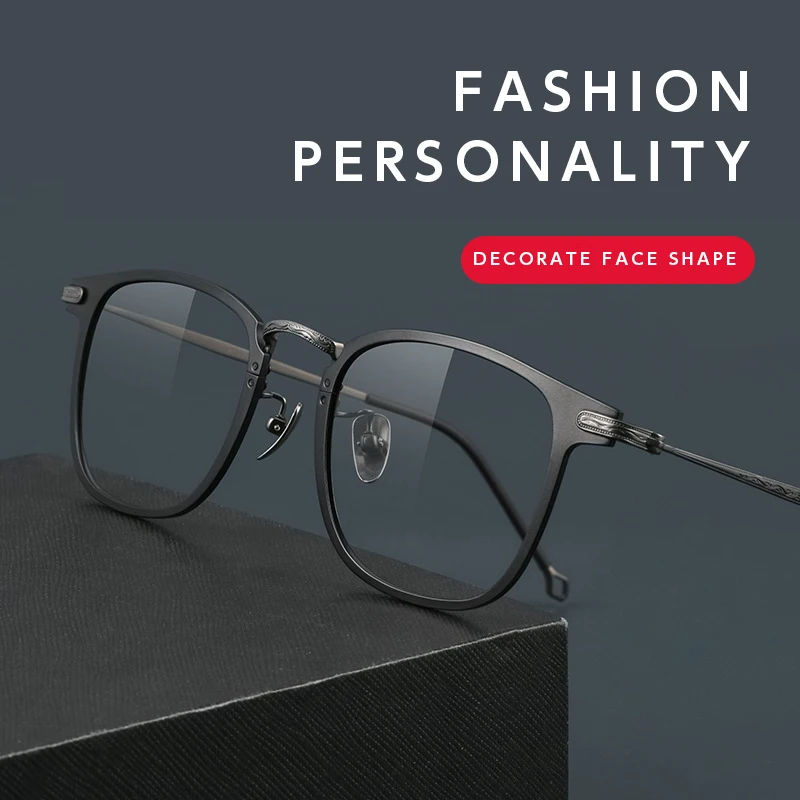 Anti Blue Light Glasses SANGCOO Fashionable Glasses Frame For Men Pure Titanium Acetate CT30018