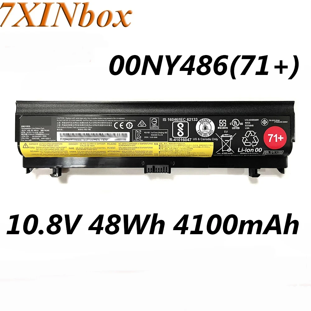 

Аккумулятор для ноутбука 7XINbox 00NY486 00NY488 00NY489 SB10H45071 10,8 В 48 Вт/ч 4100 мАч для Lenovo Thinkpad L560 L570 Series 71 +