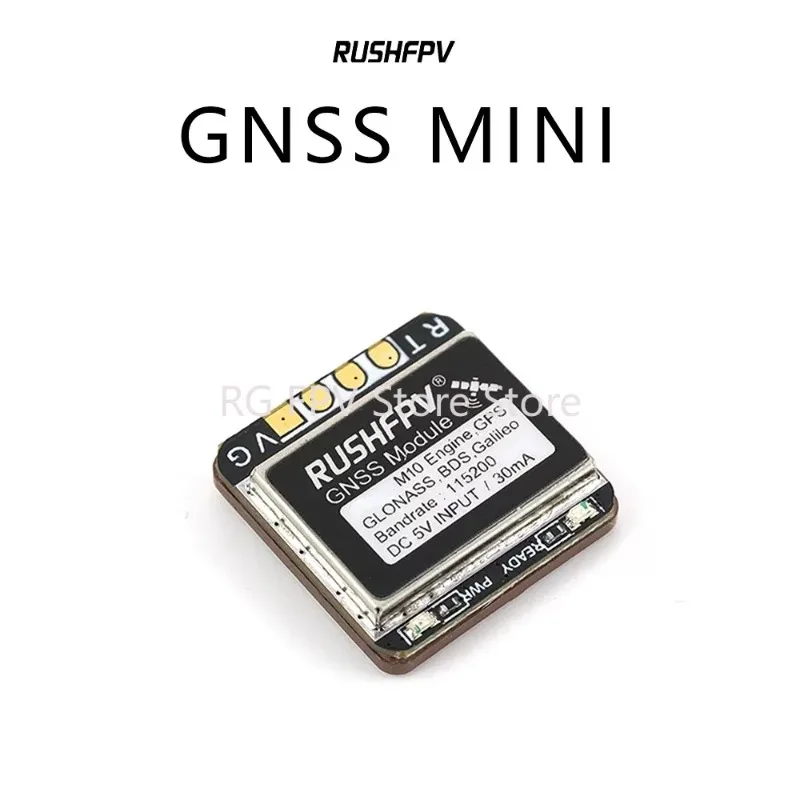 Фото RUSHFPV GNSS MINI M10 UBX NMEA, двухпротокольный GPS-модуль, встроенная керамическая антенна для радиоуправляемого самолета, FPV, большой радиус действия, детали для самостоятельной сборки №1