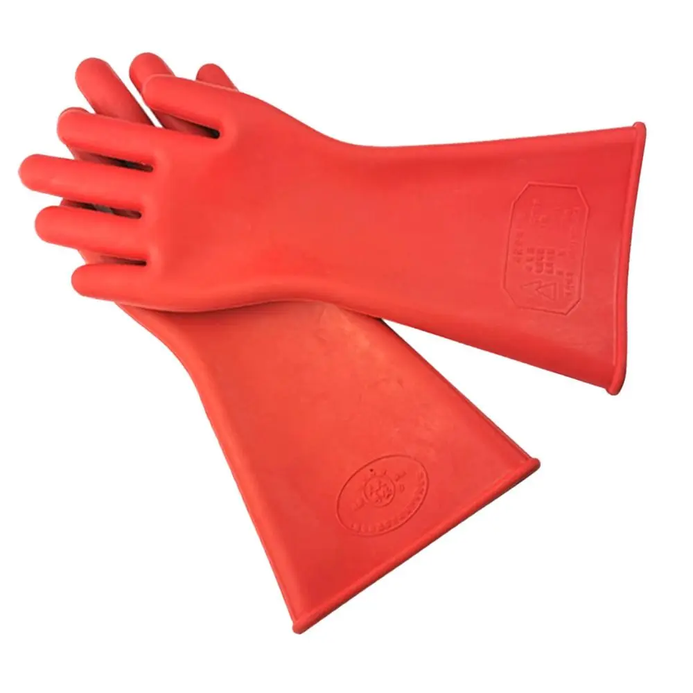 5KV Electrician Insulating Gloves Red Rubber Protective Gloves Insulating Gloves