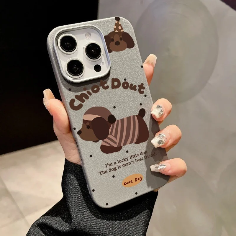 Korean Cute Puppy Print Soft Phone Case