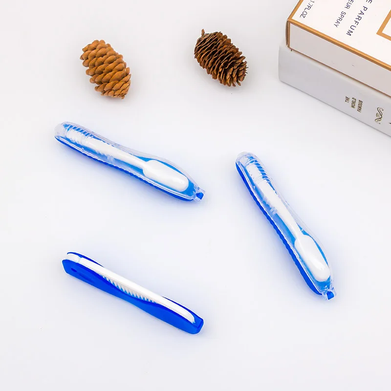 Hygiene Oral Portable Disposable Foldable Travel Camping Toothbrush Hiking Tooth Brush Tooth Cleaning Tools Folding Toothbrush images - 6