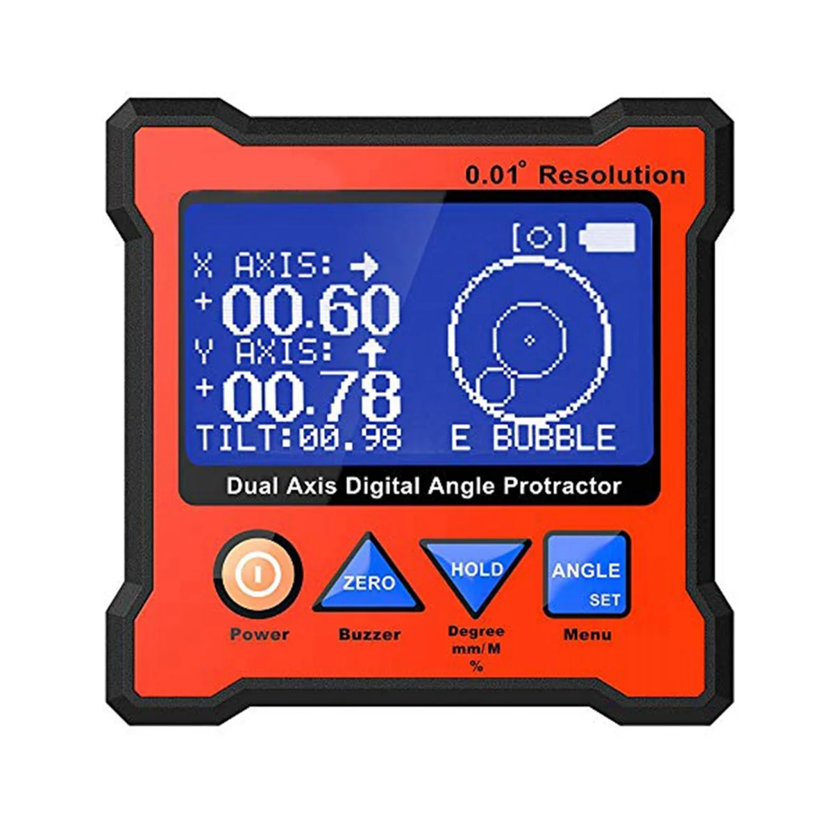 

DXL360S Digital Angle Finder GYRO + Gravity 2 in 1 LCD Protractor Inclinometer Dual Axis Level Box 0.01°Resolution