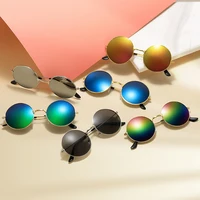 Classic Vintage Round Frame Sunglasses For Men Women Brand Design Ocean Red Yellow Metal Circle Sun Glasses Unisex Eyewear 2025 - Image 3