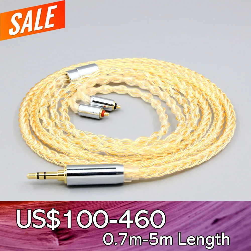 

8 Core 99% 7n Pure Silver 24k Gold Plated Earphone Cable For UE Live UE6Pro Lighting SUPERBAX IPX LN008425