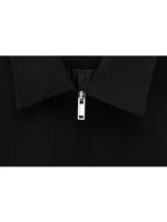 TFMLN Casual Set For Women Summer 2025 New Slim Lapel Zipper Short Sleeve Coat Top Wide Leg Pants Two Piece Set Leisure Black - Image 4