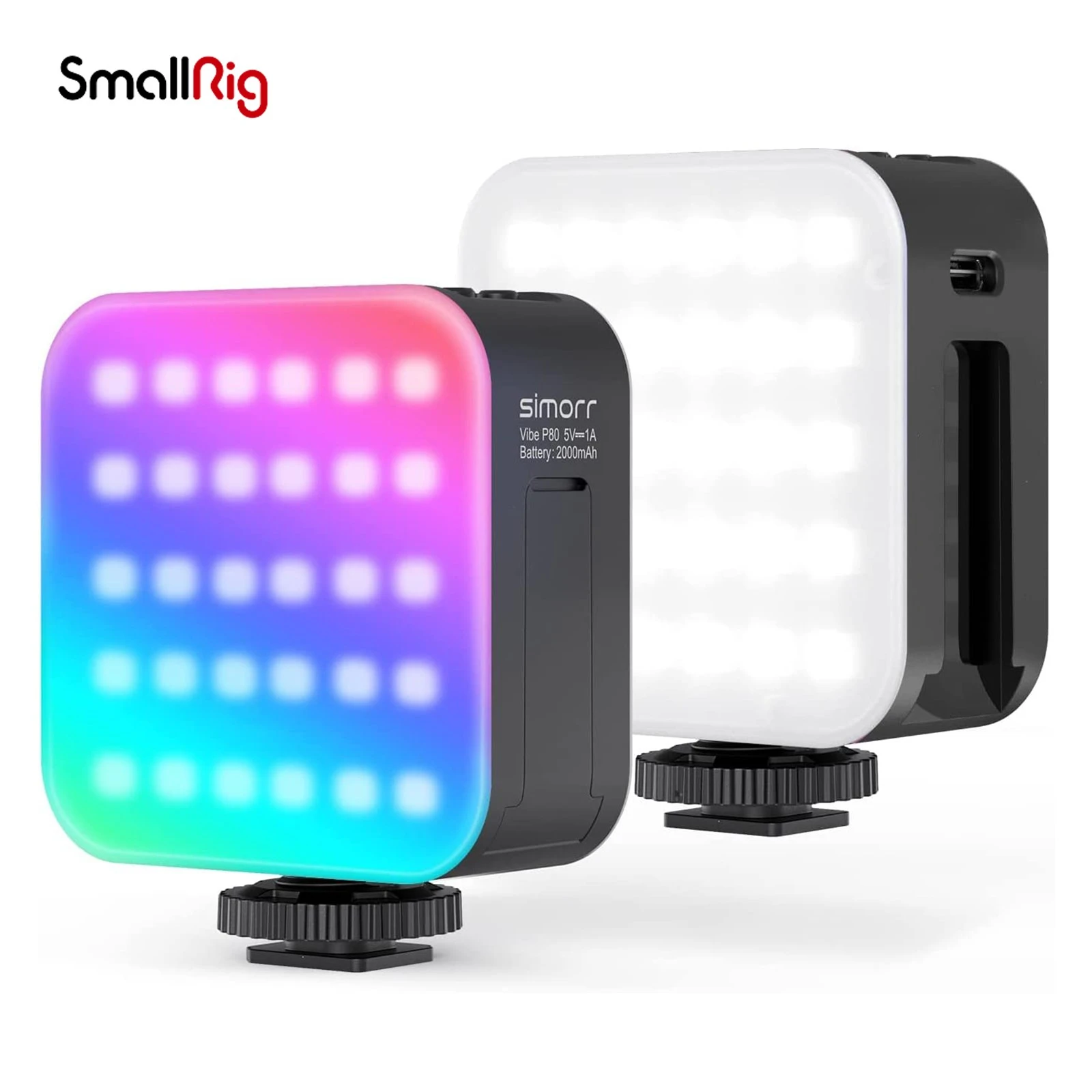 SmallRig Universal Vibe P80 RGB LED Video Light 360°Both Sided Camera