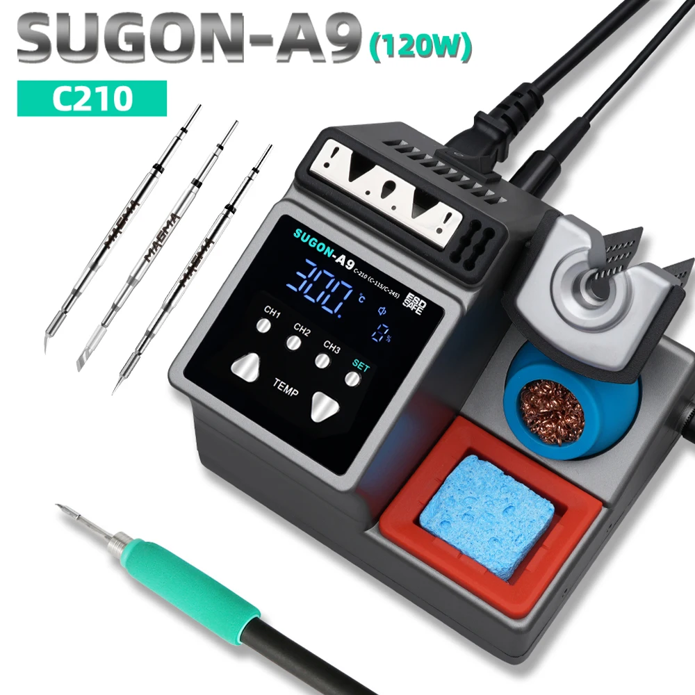 SUGON A9 Soldering Station Compatible With 210/245/115 Handle Welding Repair Station Suitable For Mobile Phone BGA PCB Repair image 7