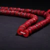 12"Tibetan Temple Collection Old Gabala Carving Red 108 Buddha Beads Necklace Pendant Amulet Dharma Worship Hall Town house 6