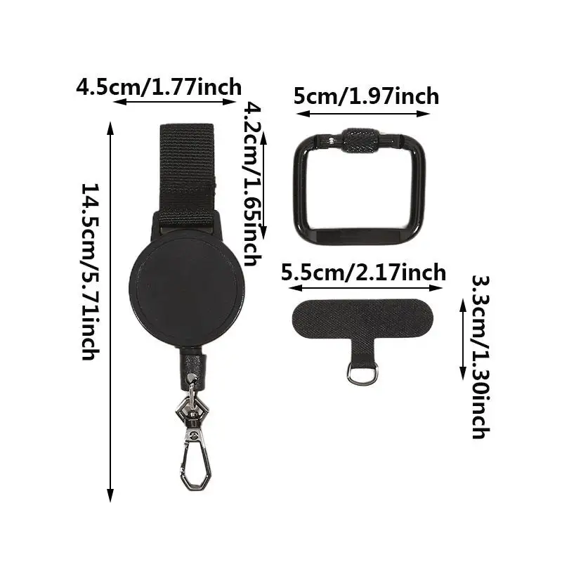 Retractable Anti-Theft Phone Holder with Belt Clip - Travel Smartphone Safety Tether Strap (1 or 2 Pack)
