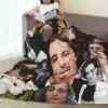 Damiano David Warm Soft Blanket Maneskin Music Band Photo Travel Bedding Throws Winter Funny Flannel Bedspread Sofa Bed Cover 1