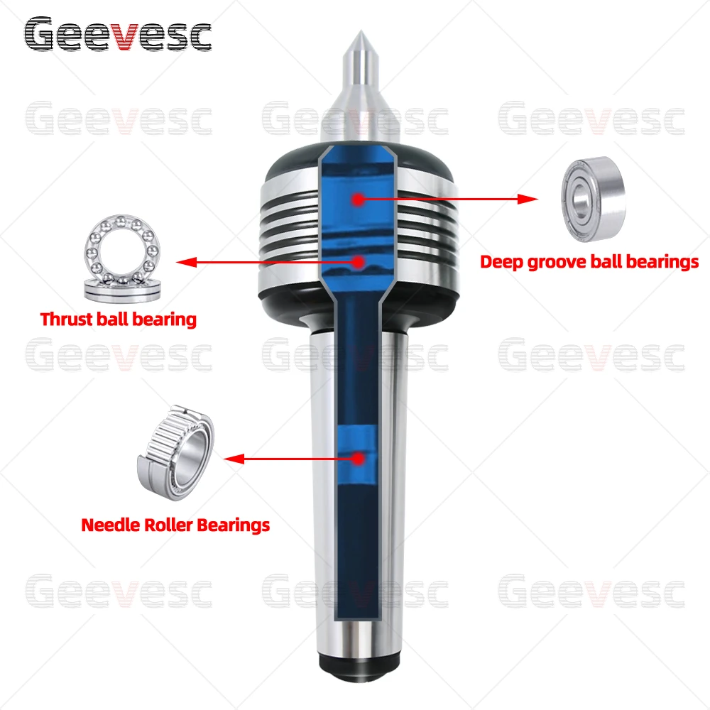 Morse Top Center MT2 MT3 MT4 MT5 CNC Lathe Rotary Center Standard Double Cone Head Live Morse turning center Accessories cnc lathe live center