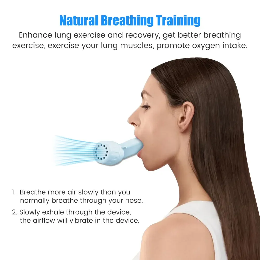 Breath Mucus Removal Device Lung Expander Strengthener Breathing Exercise Respiratory Muscle Trainer Phlegm Relief Clear Therapy
