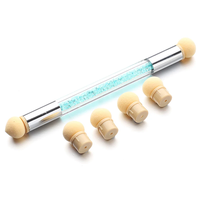 Sponge Head Gradient Brush for Nail Art and Manicure