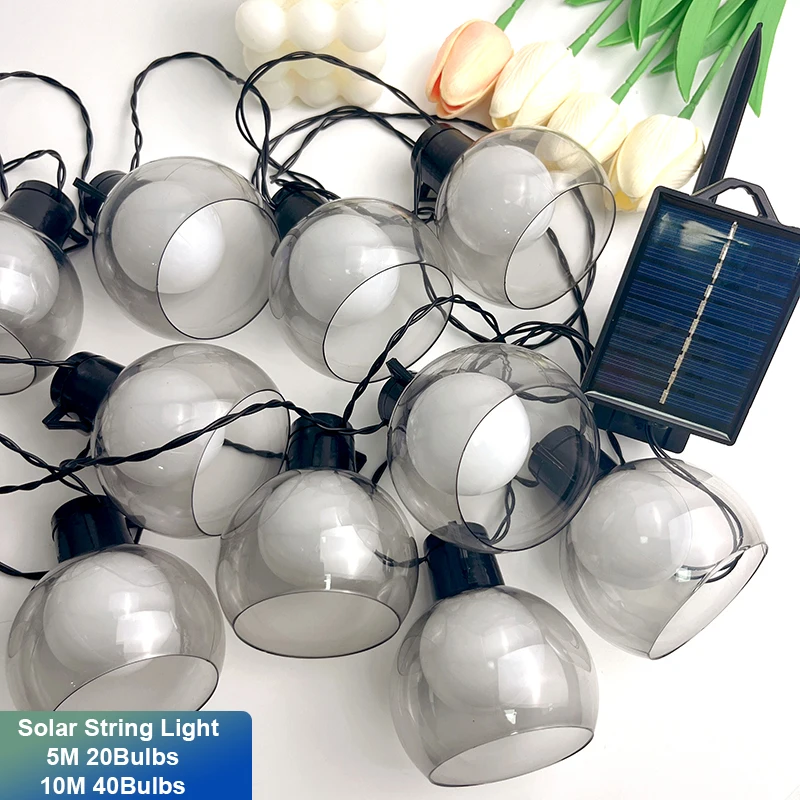 

32FT Solar LED Bulb Light String For Party Wedding Valentine's Day Home Decoration String Lights Festival String Light