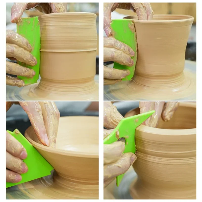 Pottery Tools Ceramic Drawing Scraper ABS Material DIY Ceramic Texture Auxiliary Clay Trimming Sculpture Shaping 14pcs/set