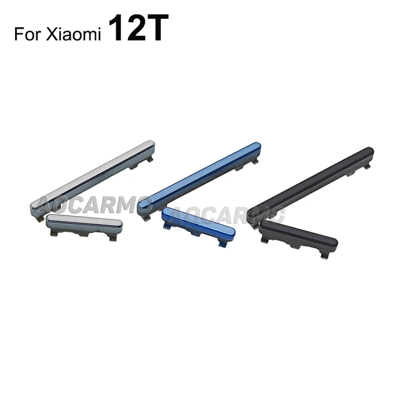 Aocarmo Power On/ OFF Volume Buttons Side Key For Xiaomi 12T Repair Replacement Parts