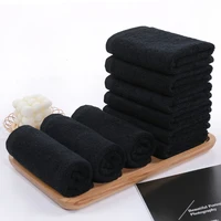 Black Towel Cotton Soft Face Towel Hotel Bathroom Beauty household Strong Water Absorption Washcloth Kitchen Towels 1