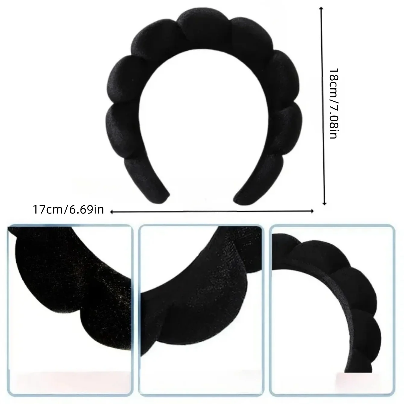 3PCS Stylish Washing Headband Set (Spa + Makeup + Skincare Kit) 5