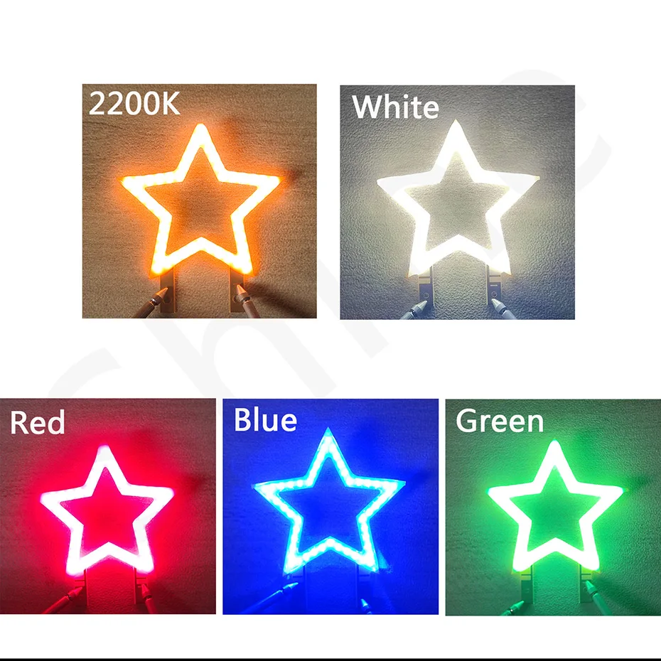 Description Picture 4 of item3V LED COB Edison LED Filament Star Shape Candle Diode Christmas Holiday Party Love Letter Decoration Light DIY Bulb Accessories