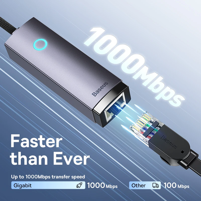 Adaptateur Ethernet à USB-C - 10/100/1000 Mbps - 20 cm