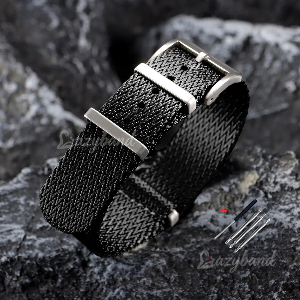 Premium Waterproof Military Canvas Nylon Watch Band Strap - Universal Fit, Multiple Sizes Available