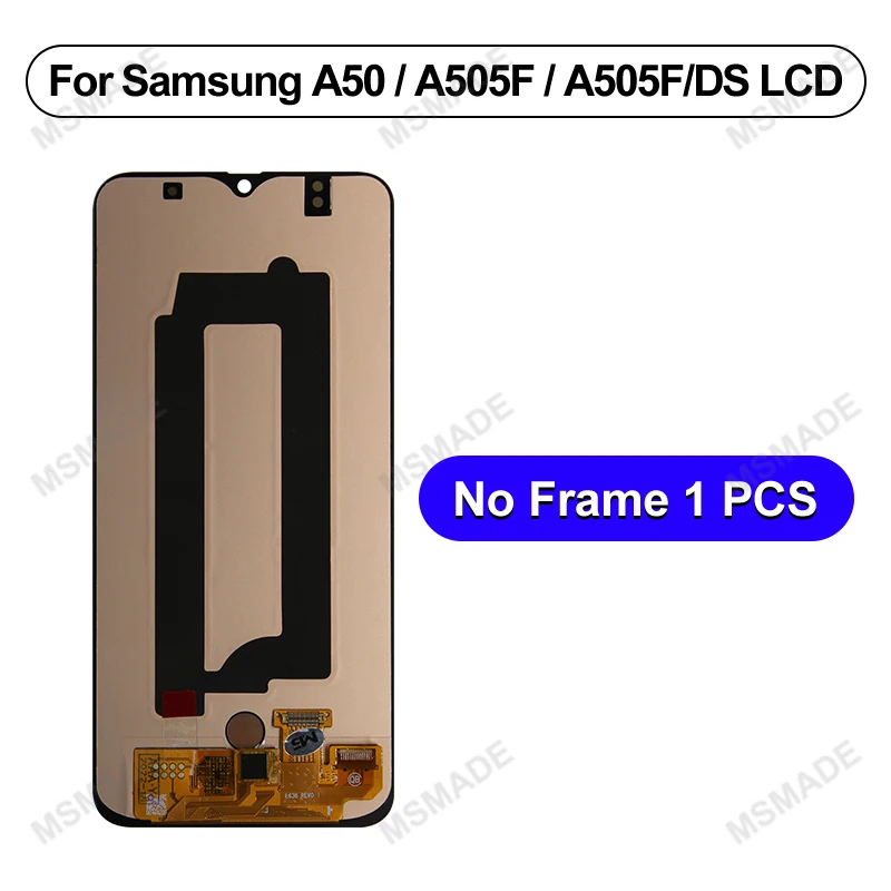 mobile lcd Super AMOLED For Samsung Galaxy A50 SM-A505FN/DS A505F/DS A505 LCD Display Touch Screen Digitizer With Frame For Samsung A50 lcd screen for lcd phone cell Phone LCDs