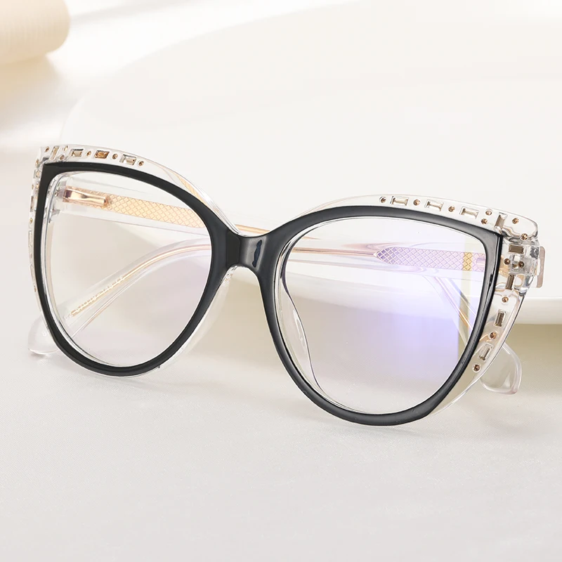 Cat Eye Glasses Prescription Sunglasses With Bling Unique