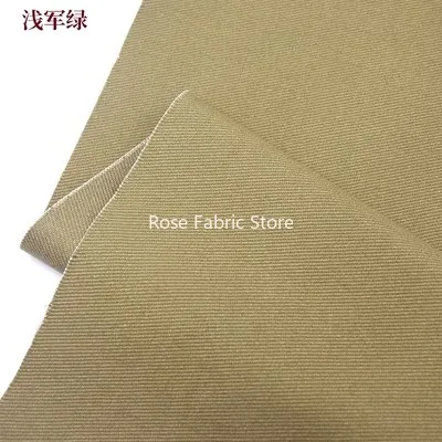 1 Meter Premium Cotton Twill Khaki Cloth Fabric - Carbon Brushed & Washed