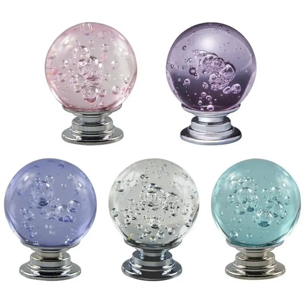 Knob Drawer Handle Round Crystal Ball Cupboard Wardrobe Furniture Door Pull