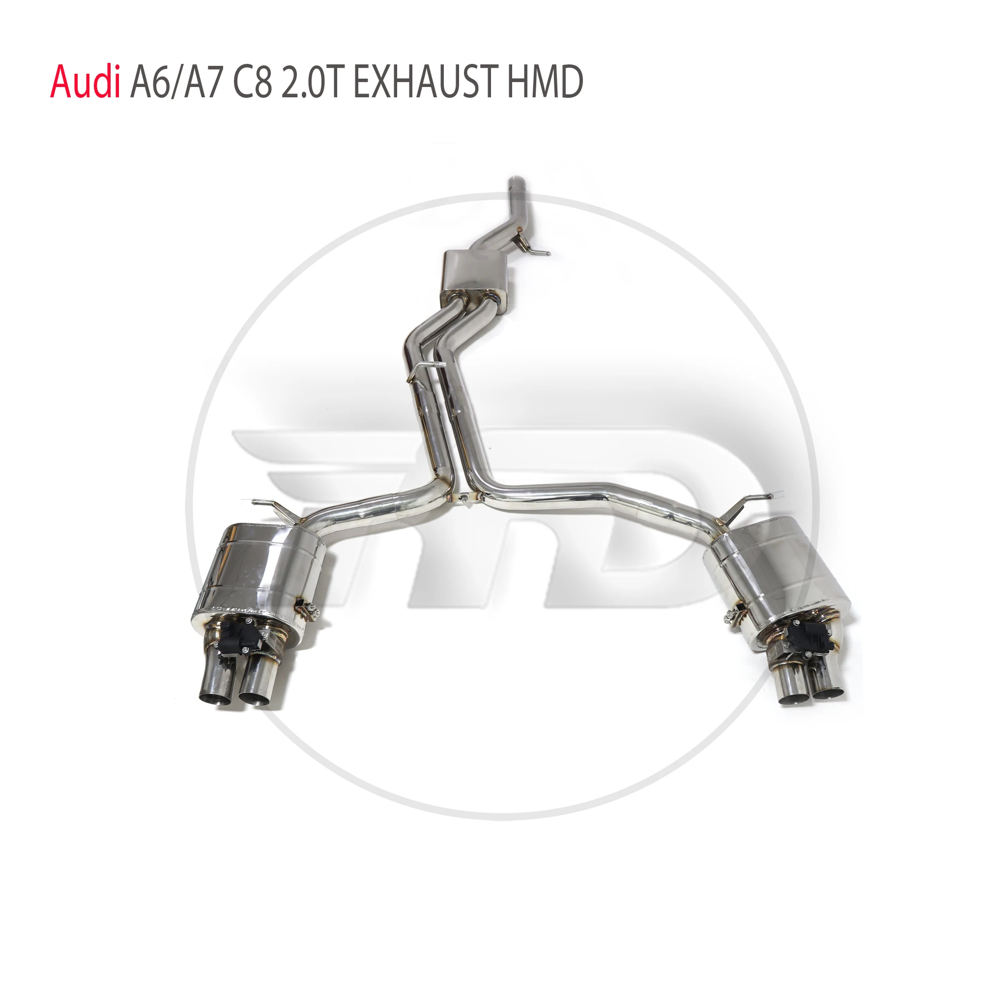 

HMD Stainless Steel Exhaust System Performance Catback for Audi A6 A7 C8 2.0T Resonator Valve Muffler