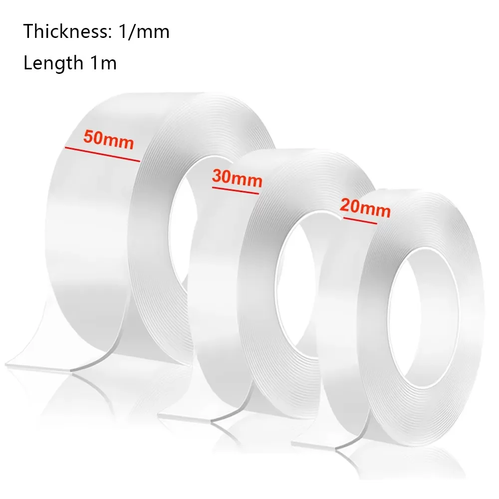 Transparent Double Sided Nano Tape Waterproof Strong Sticky Reusable
