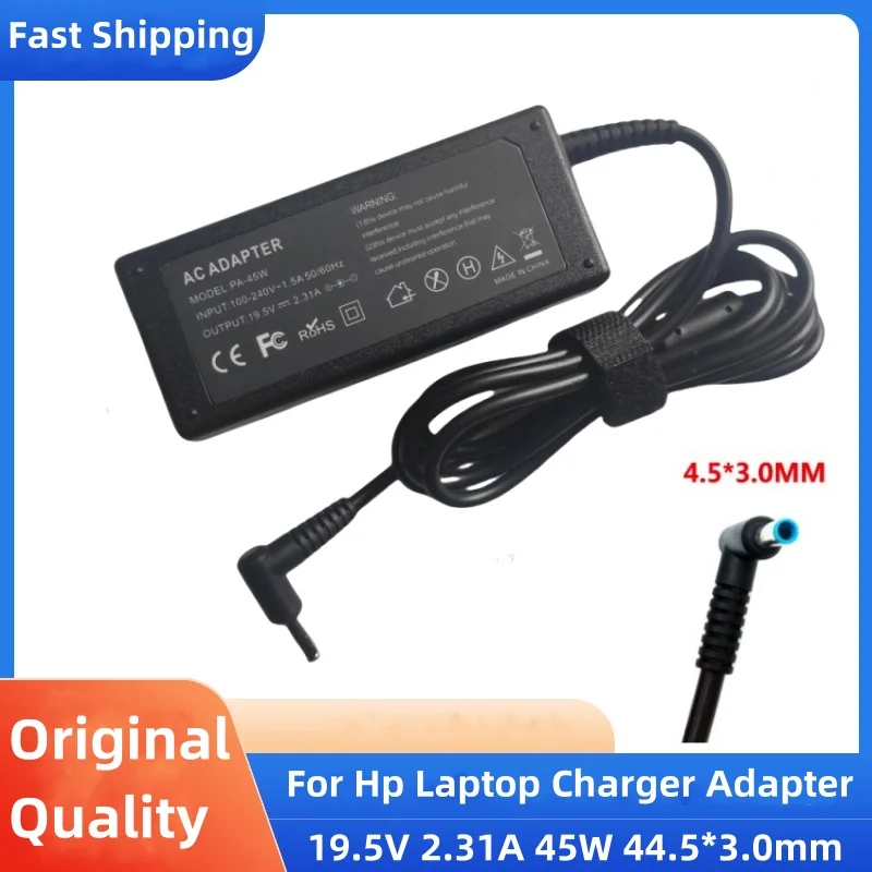 HP 스트림 X360 13 14 파빌리온용 노트북 Adapte19.5V 2.31A 45W 4.5*3.0mm 노트북 충전기 어댑터 854054 -001 741727 -001 740015 -001