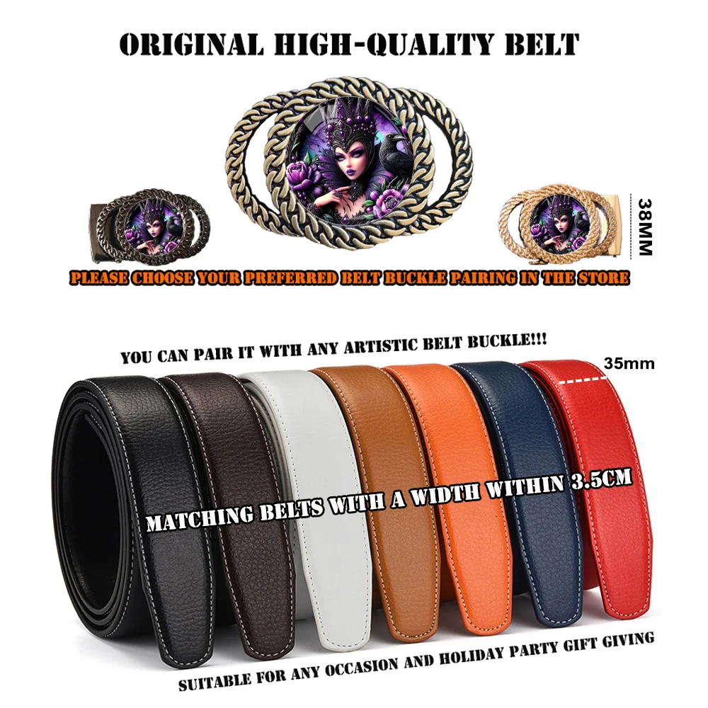 Women and the Crow Automatic Ratchet Belt Buckle-A Unique and Personalized Belt Accessory, the Perfect Gift for Women