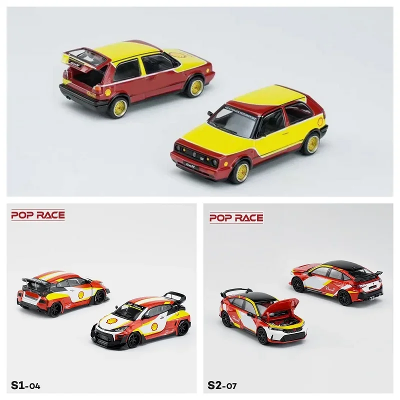 

Поп-гонка 1:64 GTI MK2 PANDEM GR YARIS Type-R FL5 желтая литая модель автомобиля