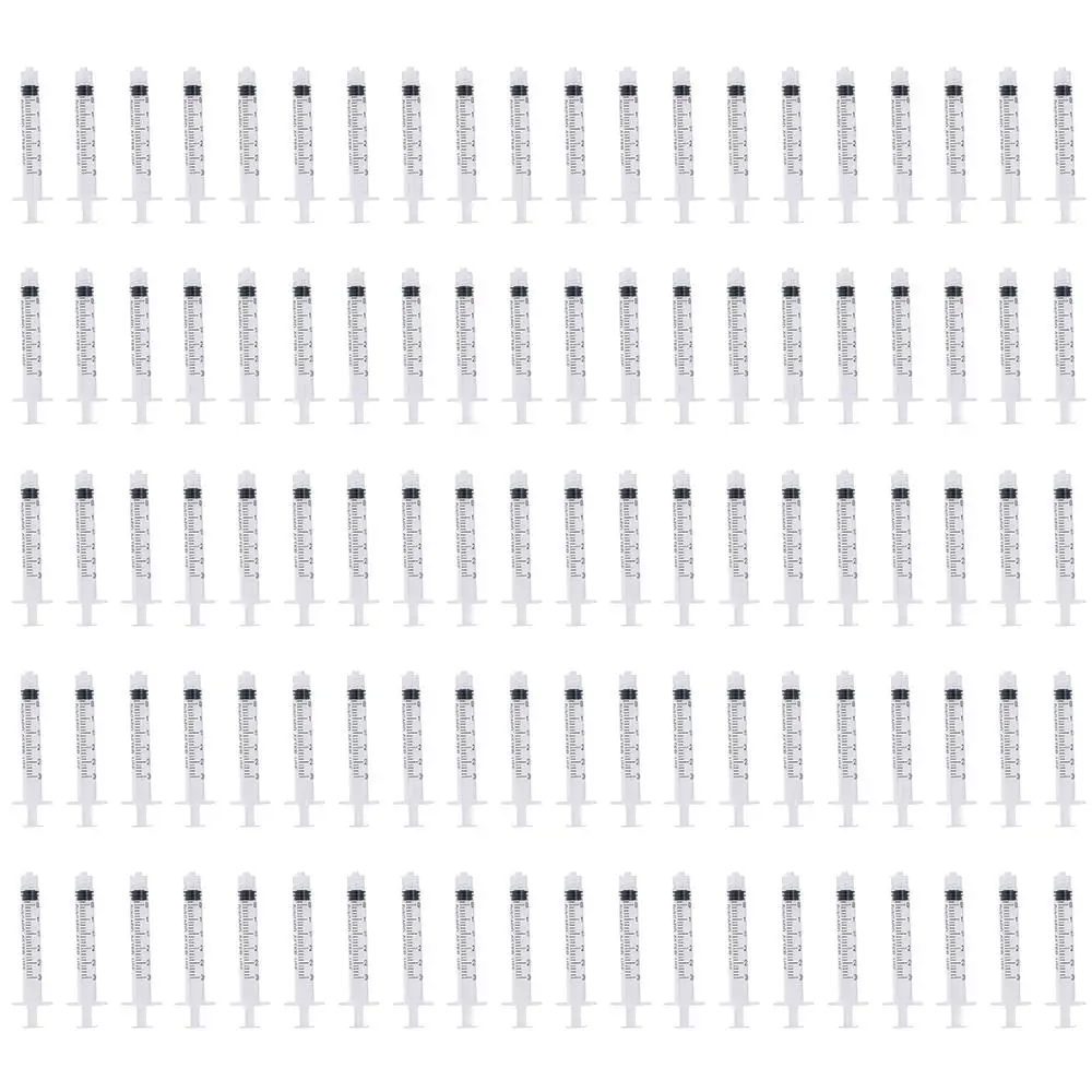 100Pcs Plastic Luer Lock Syringes 3ml Dispensing Glue Tool Injector Syringe Hydroponics Nutrient