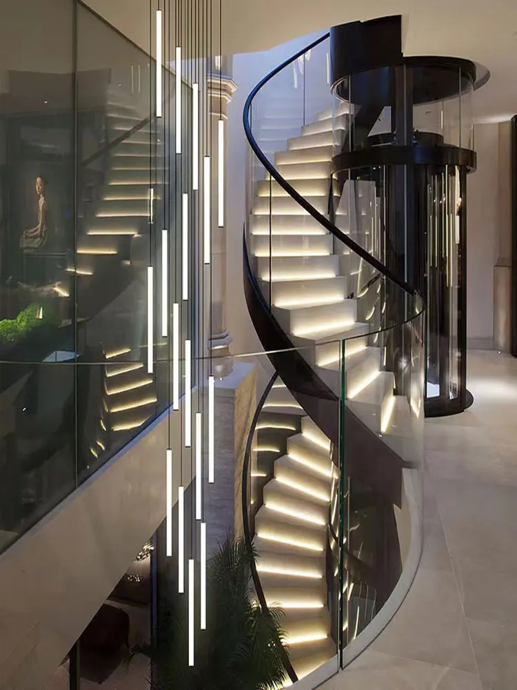 Modern LED Living Room Pendant Lighting Spiral Staircase Indoor Lamp Kitchen Home Decoration Nordic Luxury Ceiling Chandelier 5