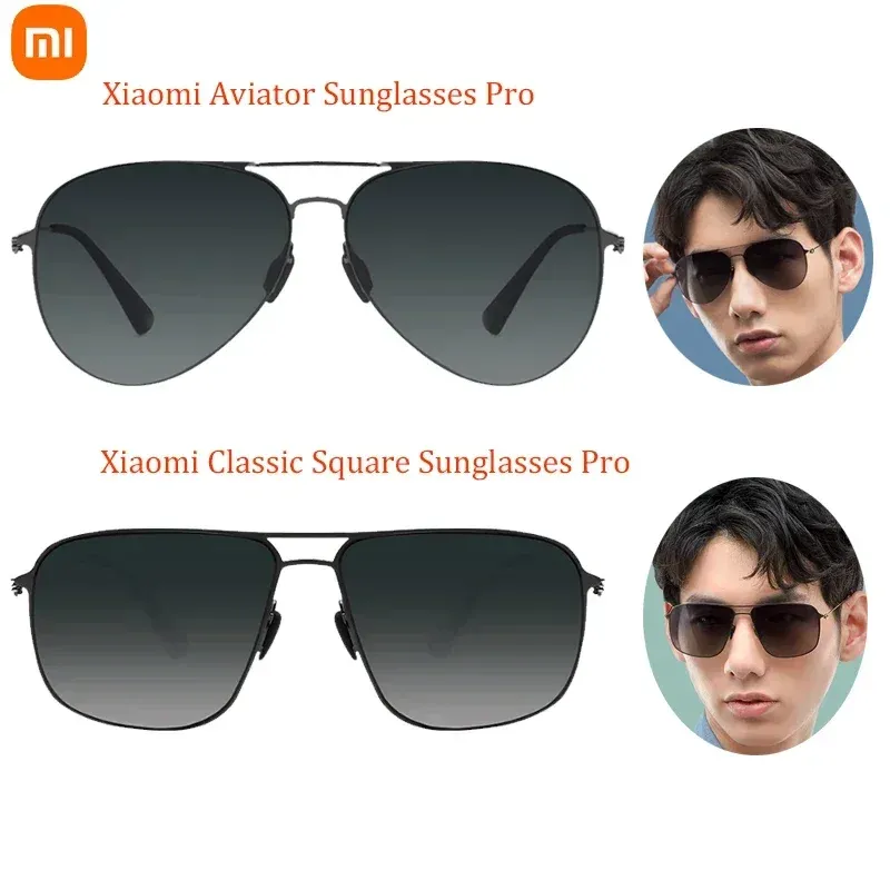 Xiaomi Mijia Aviator / Classic Square Sunglasses Pro Block UV anti-glare Stainless Steel Ultra-thin frame for Outdoor Men Women