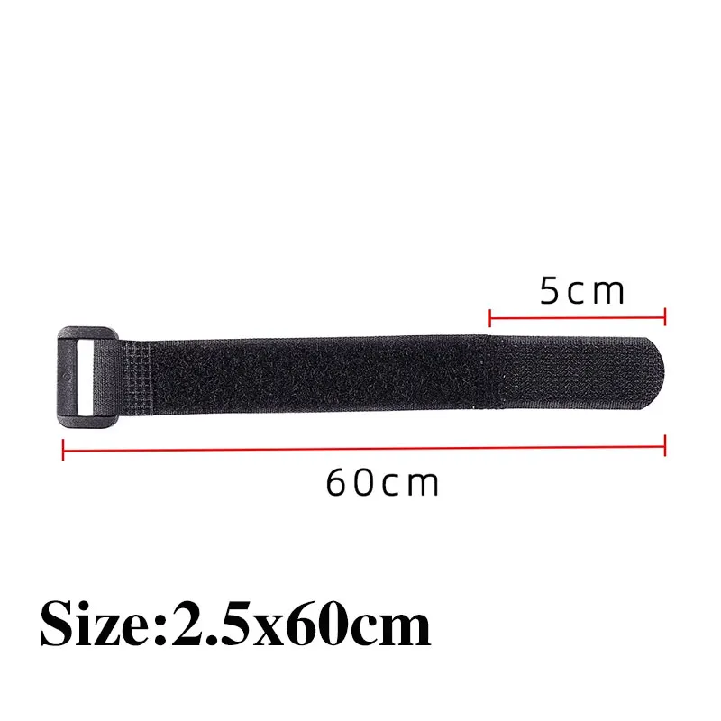 5-Pack Reusable Nylon Cinch Straps with Buckles for Cord and Cable Organization