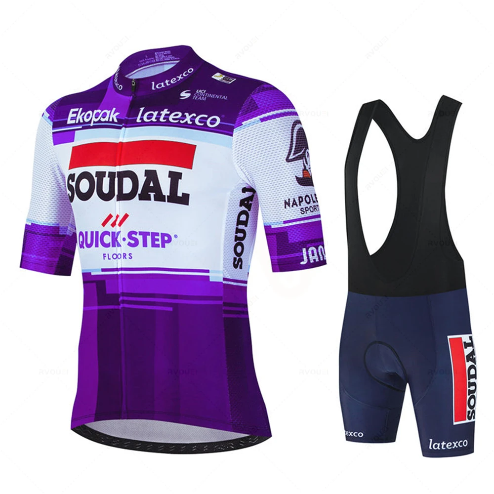 Soudal Quick Step Fluorescent Green Cycling Jersey Kit Bicycle Men Bike Bib Shorts Clothes Maillot Sets Clothing Ropa Ciclismo cycling jersey cycling shirt cycling suit cycling jersey set