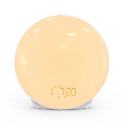 Enhanced Sunrise Alarm Clock with Night Light & FM Radio (Full Screen)