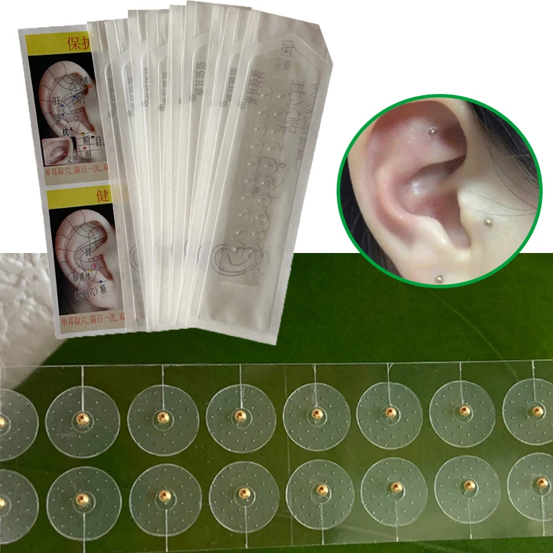 

100-600pcs Ear Care Seeds Acupuncture Auricular Disposable Ear Stickers Massage Therapy Needle Patch Auricular Auriculotherapy