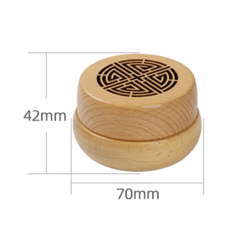 7*4.2cm Wooden Aromatherapy Diffuser Box Car Air Freshener Essential Oil Round Aroma Fragrance Box Walnut Lotus Wood Home Decor