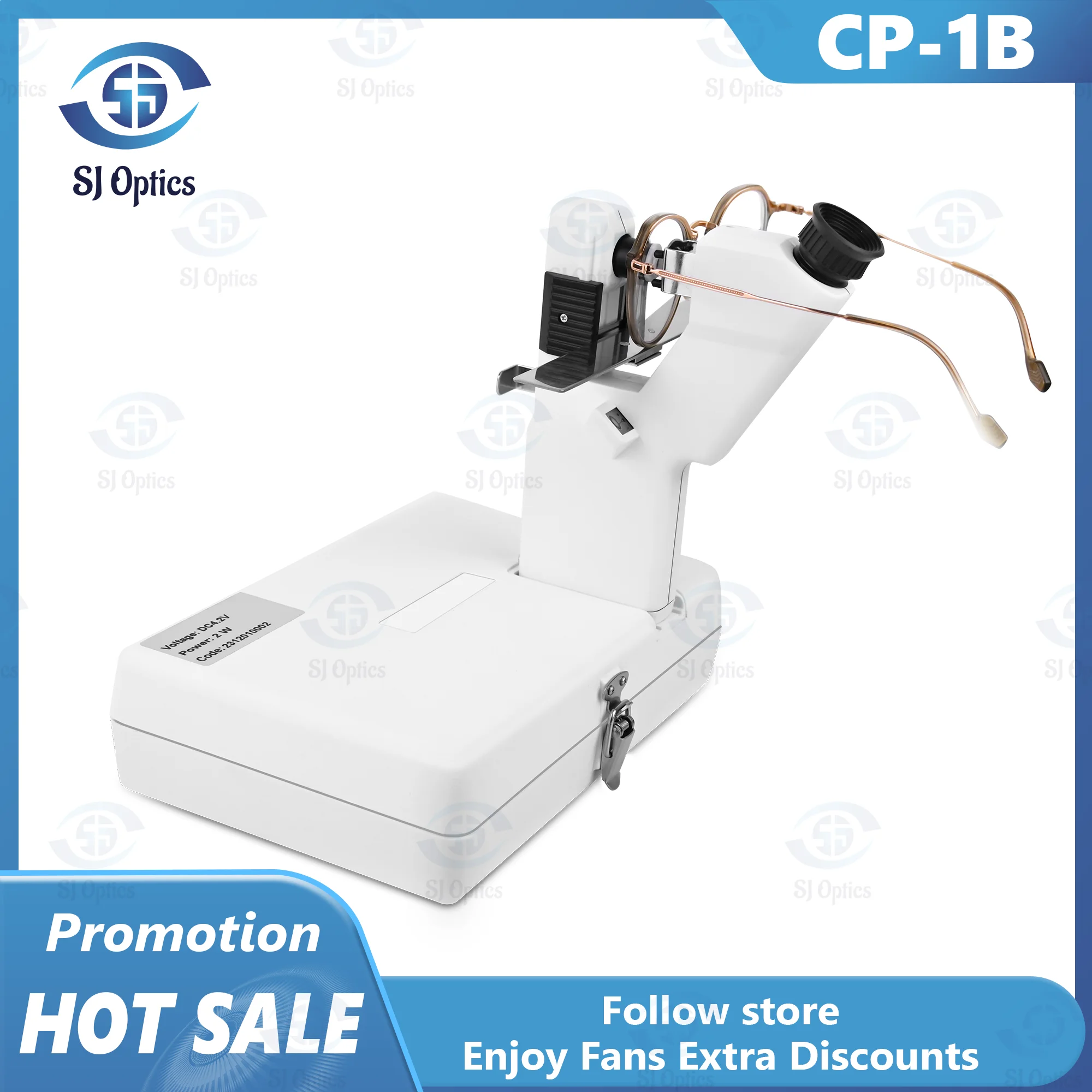 SJ Optics Portable Lensmeter Measuring Instrument Focimeter Optometry Machinemanual Lens Meter CP-1B High Quality Lensmeter
