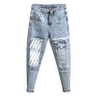Work Wear Male Cowboy Pants Summer Loose Straight Men's Jeans Trousers Baggy Grunge Y2k Cotton Casual Cheap Wide Leg Original Xs