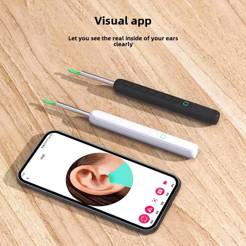 Smart Visual Ear Cleaner with Camera 1296P Ear Sticks USB C Charging Ear Wax Removal Tool WIFI Connection 6 LED Lights Earpick 2